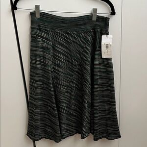 Missoni Black and Gray Striped A-Line Skirt